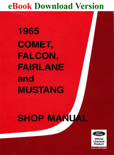 1965 Comet, Falcon, Mustang Shop Manual - Ford Shop Manual Cover