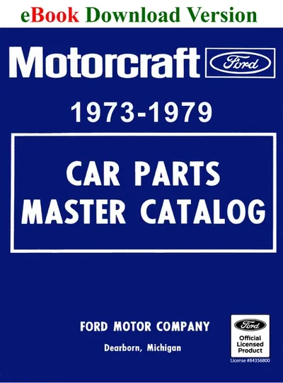 1973-79 Ford Car Parts and Accessories Catalog - Ford Shop Manual Cover