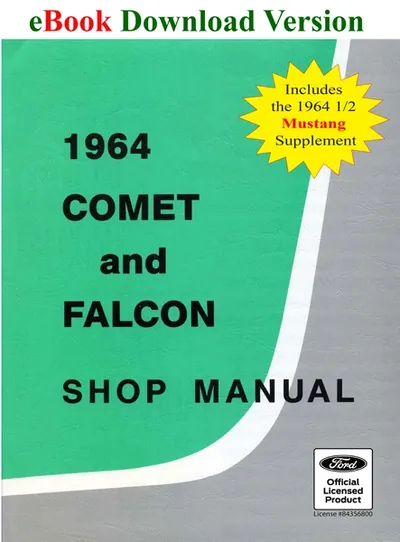 1964 Comet, Falcon, Mustang Shop Manual - Ford Shop Manual Cover