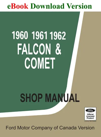 1960-62 Ford Falcon and Comet Shop Manual (Canadian) - Ford Shop Manual Cover