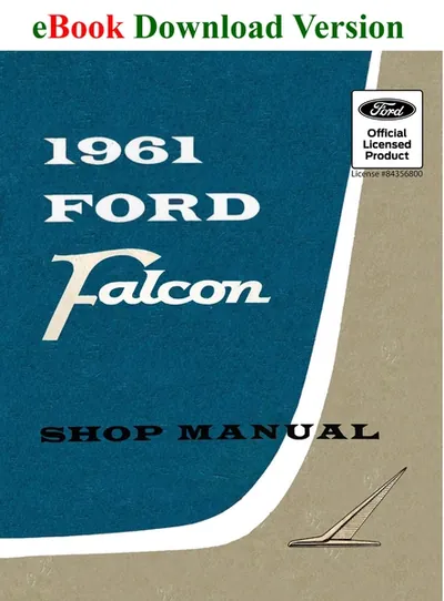 1961 Ford Falcon Shop Manual - Ford Shop Manual Cover