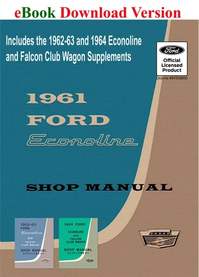 1961-64 Ford Econoline and Falcon Club Wagon Shop Manual - Ford Shop Manual Cover