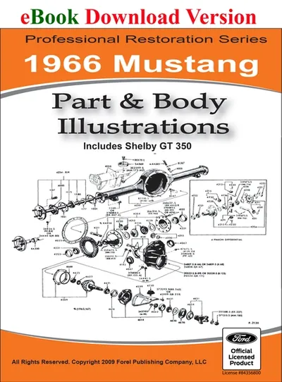 1966 Mustang Part and Body Illustrations - Ford Shop Manual Cover