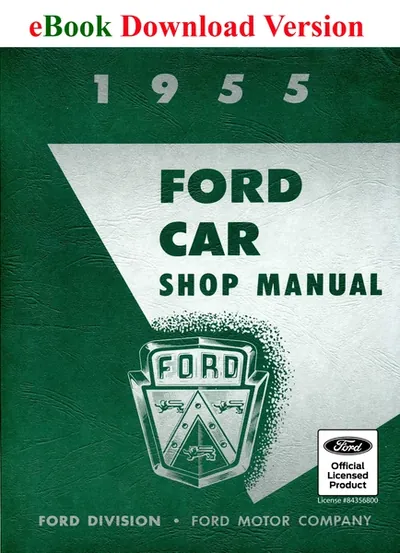 1955 Ford Car Shop Manual - Ford Shop Manual Cover