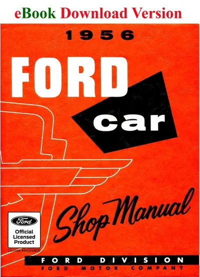 1956 Ford Car Shop Manual - Ford Shop Manual Cover