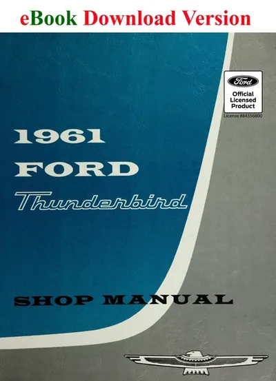 1961 Ford Thunderbird Shop Manual - Ford Shop Manual Cover