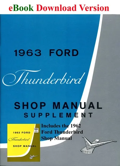 1963 Ford Thunderbird Shop Manual - Ford Shop Manual Cover