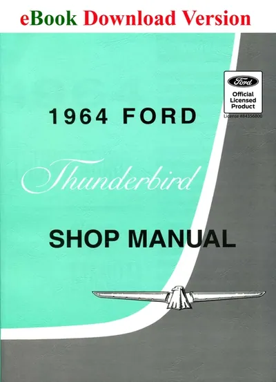 1964 Ford Thunderbird Shop Manual - Ford Shop Manual Cover