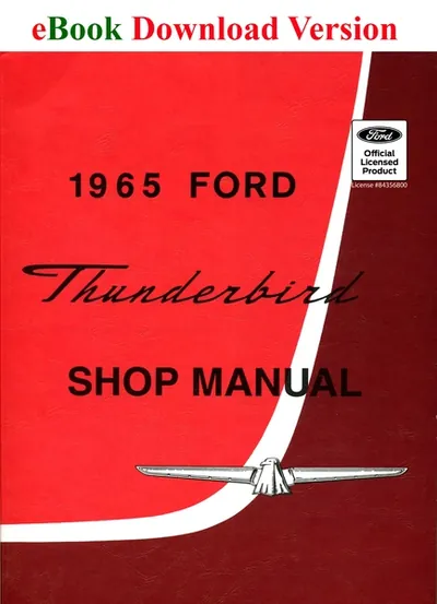 1965 Ford Thunderbird Shop Manual - Ford Shop Manual Cover