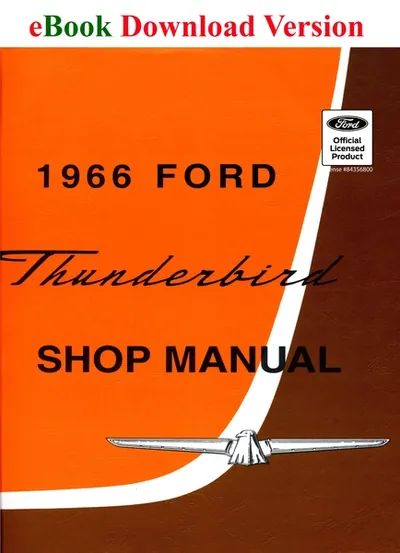 1966 Ford Thunderbird Shop Manual - Ford Shop Manual Cover