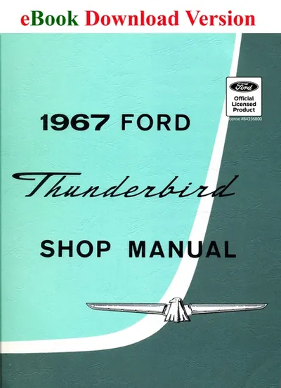 1967 Ford Thunderbird Shop Manual - Ford Shop Manual Cover