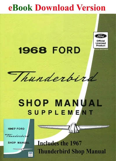 1968 Ford Thunderbird Shop Manual - Ford Shop Manual Cover