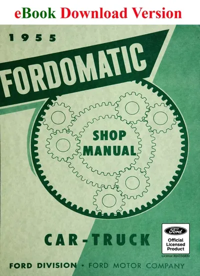 1955 Fordomatic Car-Truck Shop Manual - Ford Shop Manual Cover