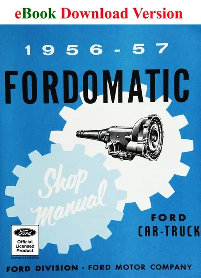 1956-57 Fordomatic Car-Truck Shop Manual - Ford Shop Manual Cover