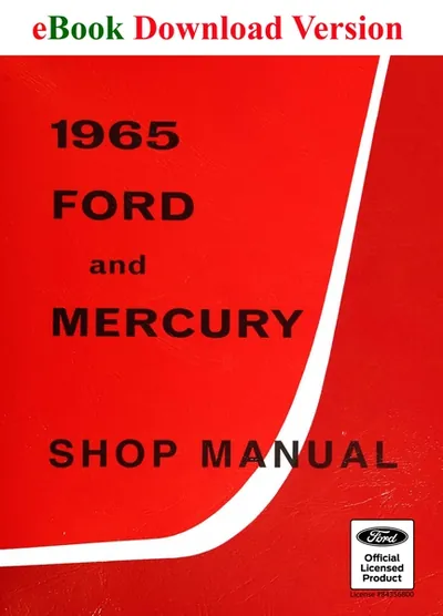 1965 Ford and Mecury Shop Manual - Ford Shop Manual Cover