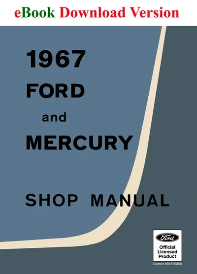 1967 Ford and Mecury Shop Manual - Ford Shop Manual Cover