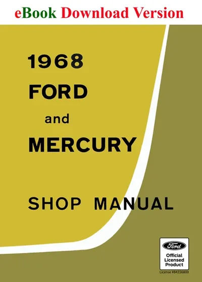 1968 Ford and Mecury Shop Manual - Ford Shop Manual Cover