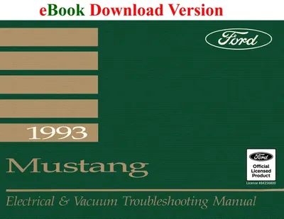 1993 Mustang Electrical & Vacuum Trouble-Shooting Manual (EVTM) - Ford Shop Manual Cover