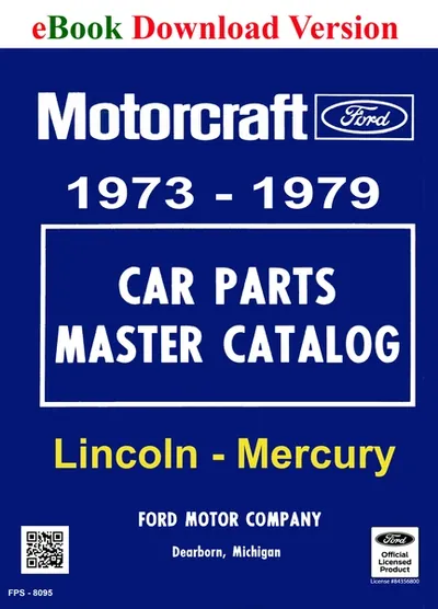1973-79 Lincoln-Mercury Cars Master Parts and Accessories Catalog - Ford Shop Manual Cover
