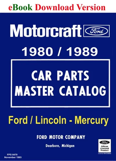 1980-89 Ford/Lincoln-Mercury MPAC - Ford Shop Manual Cover