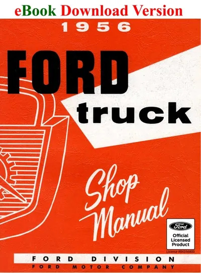 1956 Ford Truck Shop Manual - Ford Shop Manual Cover