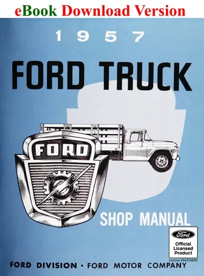 1957 Ford Truck Shop Manual - Ford Shop Manual Cover