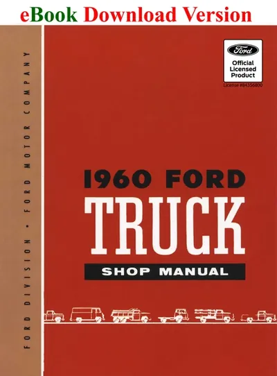 1960 Ford Truck Shop Manual - Ford Shop Manual Cover