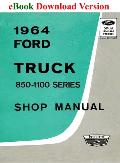 1964 Ford Truck Shop Manual (850-1100 Series) - Ford Shop Manual Cover