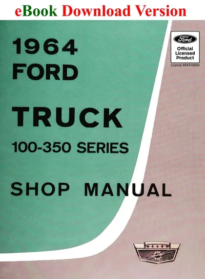 1964 Ford Truck Shop Manual (100-350 Series) - Ford Shop Manual Cover