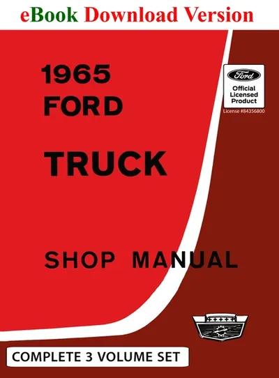 1965 Ford Truck Shop Manual - Ford Shop Manual Cover