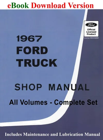 1967 Ford Truck Shop Manual (with Maintenance and Lubrication Manual) - Ford Shop Manual Cover