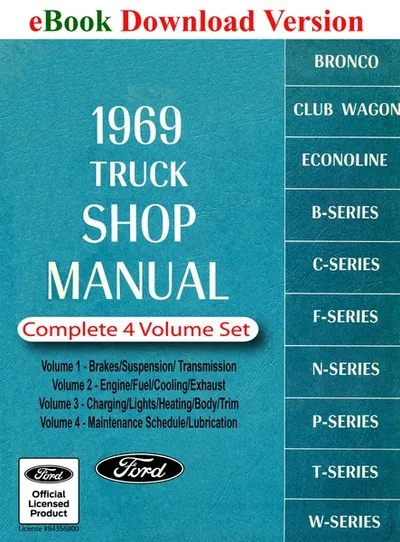 1969 Ford Truck Shop Manual - Ford Shop Manual Cover