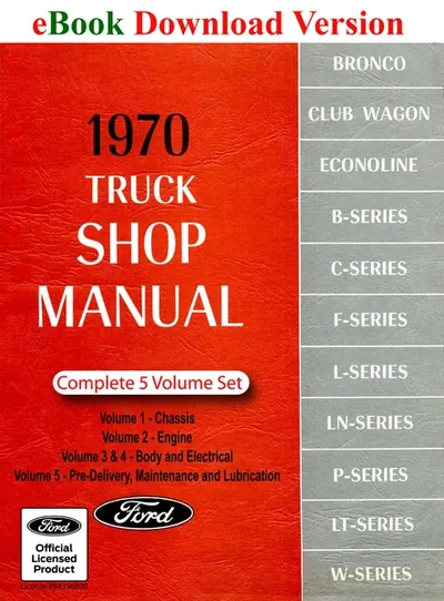 1970 Ford Truck Shop Manual - Ford Shop Manual Cover