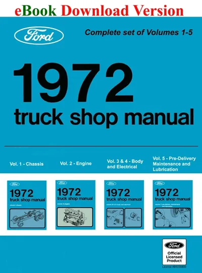 1972 Ford Truck Shop Manual - Ford Shop Manual Cover