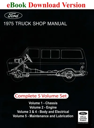 1975 Ford Truck Shop Manual - Ford Shop Manual Cover