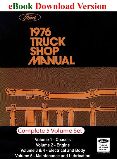 1976 Ford Truck Shop Manual - Ford Shop Manual Cover