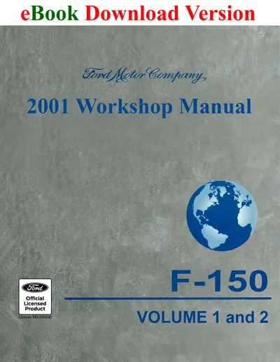 2001 Ford F-150 Truck Workshop Manual (Volume 1 and 2) - Ford Shop Manual Cover