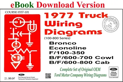 1977 Ford Truck Wiring Diagrams (100-800 Series) - Ford Shop Manual Cover