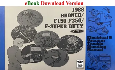 1988 Bronco/F150-F350/ F-Super Duty Electrical & Vacuum Trouble-Shooting Manual (EVTM) - Ford Shop Manual Cover