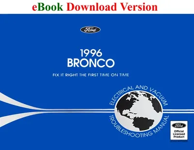 1996 Bronco Electrical & Vacuum Trouble-Shooting Manual (EVTM) - Ford Shop Manual Cover