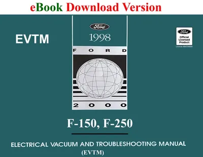 1998 Ford F-150 F-250 Truck Electrical Vacuum and Troubleshooting Manual (EVTM) - Ford Shop Manual Cover