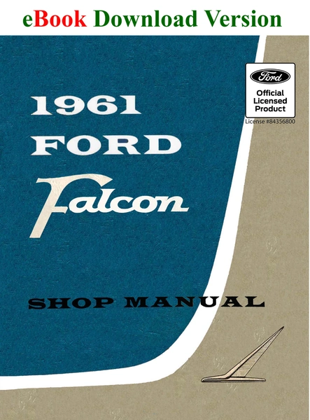1961 Ford Falcon Shop Manual - Ford Shop Manual Cover