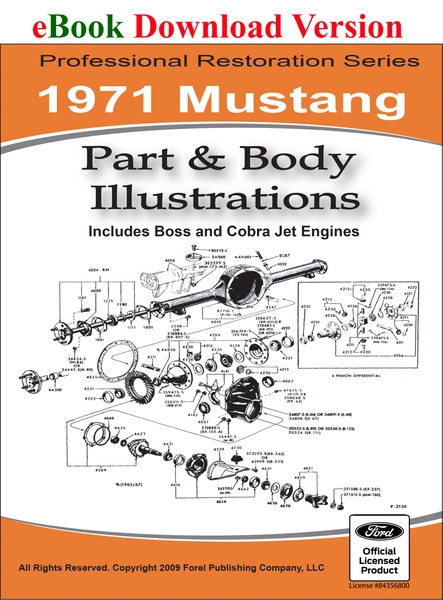 1971 Mustang Part and Body Illustrations - Ford Shop Manual Cover