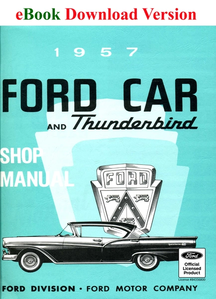 1957 Ford Car and Thunderbird Shop Manual - Ford Shop Manual Cover