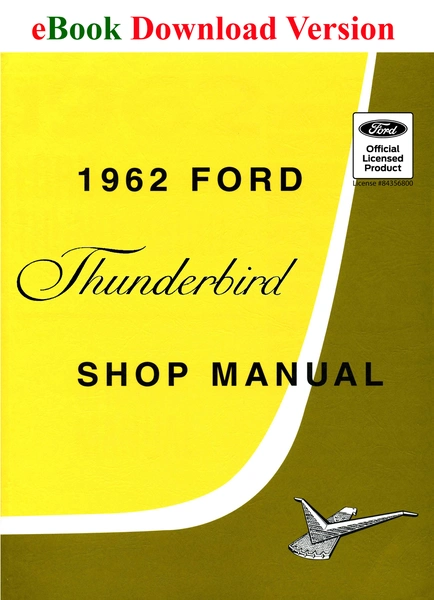 1962 Ford Thunderbird Shop Manual - Ford Shop Manual Cover