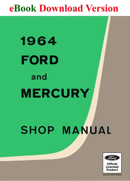 1964 Ford and Mecury Shop Manual - Ford Shop Manual Cover