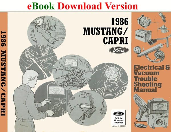 1986 Mustang/Capri Electrical & Vacuum Trouble-Shooting Manual (EVTM) - Ford Shop Manual Cover