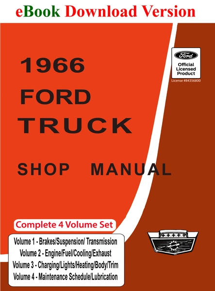 1966 Ford Truck Shop Manual - Ford Shop Manual Cover