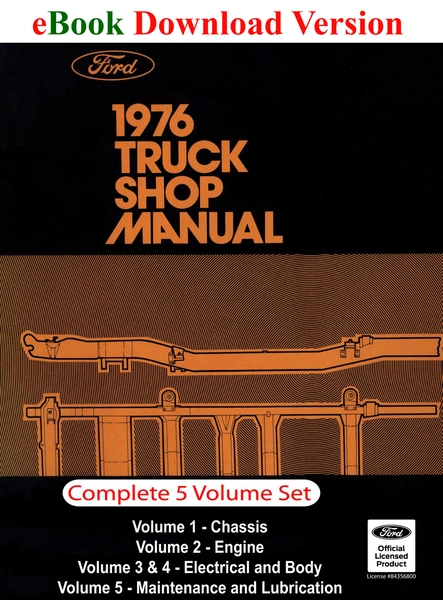 1976 Ford Truck Shop Manual - Ford Shop Manual Cover