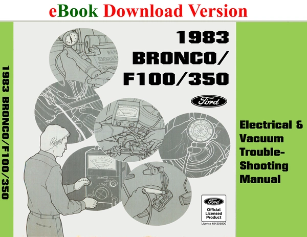 1983 Bronco/F100/F350 Electrical & Vacuum Trouble-Shooting Manual (EVTM) - Ford Shop Manual Cover